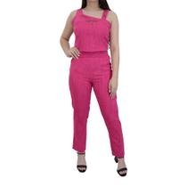 Conjunto Feminino Amoracafé Cropped e Calça Pink - 11758