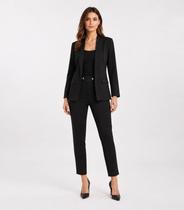 Conjunto Feminino Blazer E Calça Reta Atendencia Preto Conjunto Feminino Blazer E Calça Reta Atendencia Preto