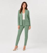 Conjunto Feminino Blazer E Calça Reta Atendencia Verde Conjunto Feminino Blazer E Calça Reta Atendencia Verde