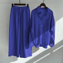 Conjunto Feminino Blusa Camisa Calça Folgada Festa Férias Solto Comfy Largo Soltinho Plus Size