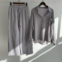 Conjunto Feminino Blusa Camisa Calça Folgada Festa Férias Solto Comfy Largo Soltinho Plus Size