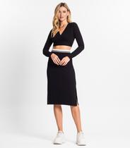 Conjunto Feminino Blusa Com Saia Endless Preto Conjunto Feminino Blusa Com Saia Endless Preto