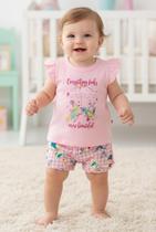 Conjunto Feminino Blusinha Estampa Passarinho C/ Shorts Nº 1