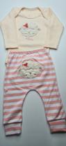 Conjunto Feminino Body Manga Longa e Calça Ovelhinha - Pillibaby