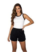 Conjunto Feminino Branco / Preto Branco/Preto único Conjunto Feminino Branco / Preto Branco/Preto único