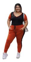 Conjunto Feminino Calça Blusa Plus Size Moda Inverno 36 A 50