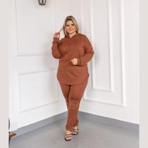 Conjunto Feminino Calça e Blusa c/ Capuz Lanzinha Plus Size