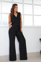 Conjunto Feminino Calça E Colete Em Alfaiataria Bibi Conjunto Feminino Calça E Colete Em Alfaiataria Bibi