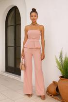Conjunto Feminino calça e sem alça alfaiataria Helô Conjunto Feminino calça e sem alça alfaiataria Helô