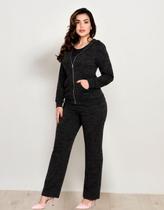 Conjunto Feminino Calça Flare E Blusa Manga Longa Premium