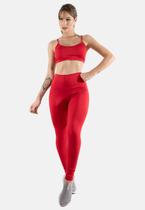 Conjunto Feminino Calça Legging Lisa Cós Alto e Top Alça Fina Alcinha Sem Bojo Treino Academia Fitness RLC Modas Conjunto Feminino Calça Legging Lisa Cós Alto e Top Alça Fina Alcinha Sem Bojo Treino Academia Fitness RLC Modas