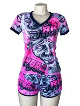 Conjunto Feminino - Camiseta/Short Labareda 1000º Conjunto Feminino - Camiseta/Short Labareda 1000º
