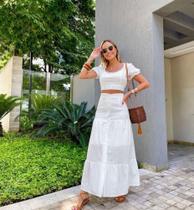 Conjunto Feminino croped e saia Conjunto Feminino croped e saia