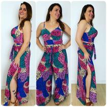 Conjunto Feminino Cropped e Calça Envelope Giovanna tecido Duna não amassa