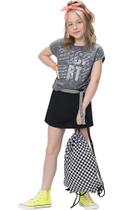 Conjunto feminino Cropped e short saia Rock Party Kyly Conjunto feminino Cropped e short saia Rock Party Kyly