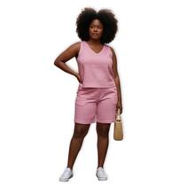 Conjunto Feminino Cropped e Shorts Alfaiataria Premium Elegante Versátil MARRI MARRI Conjunto Feminino Cropped e Shorts Alfaiataria Premium Elegante Versátil MARRI MARRI