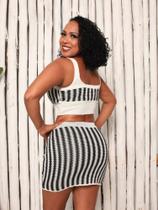 Conjunto Feminino Cropped Saia Moda Verão Tricor Conjunto Feminino Cropped Saia Moda Verão Tricor