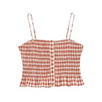 Conjunto Feminino De 2 Peças Com Top Xadrez Sem Costas Plissado E Saia Midi Vintage Com Zíper