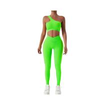 Conjunto Feminino de 2 Peças para Yoga e Corrida - Regata e Shorts Confortáveis com Alça Única