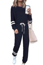 Conjunto Feminino de Agasalho PRETTYGARDEN Dois Peças Marinho G Conjunto Feminino de Agasalho PRETTYGARDEN Dois Peças Marinho G