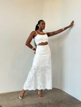 Conjunto Feminino de Algodão Saia Longa e Cropped Grippir Aurora