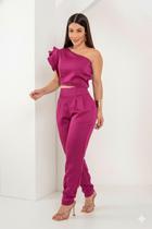 Conjunto Feminino de Calça em Alfaiataria Moda Elegante Blogueira Trabalho Uniforme