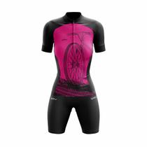 Conjunto Feminino de Ciclismo Camisa Bike Roda Todas as cores e Bermuda ESPUMA - TR4