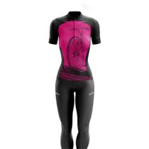 Conjunto Feminino de Ciclismo Camisa Manga Curta + Calça Gel