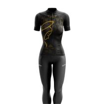 Conjunto Feminino de Ciclismo Camisa Manga Curta + Calça Gel - TR4