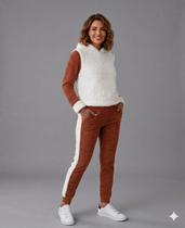 Conjunto Feminino de Frio em Malha Hib: Calça e Blusa Confortáveis para o Inverno