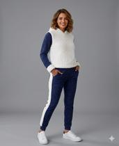 Conjunto Feminino de Frio em Malha Hib: Calça e Blusa Confortáveis para o Inverno