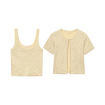 Conjunto Feminino De Jaqueta De Lantejoulas E Top Camisola UNIZERA Moda Verão 2025