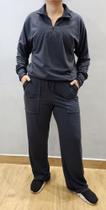 Conjunto Feminino de Moletinho Calça e Blusa Manga Longa Outono Inverno.