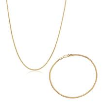 Conjunto Feminino de Ouro 18k Gargantilha + Pulseira Pipoca