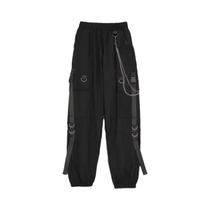 Conjunto Feminino De Outono Em 2 Peças Estilo Coreano Camisa De Manga Longa Solta E Calças Cargo De