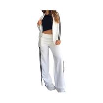 Conjunto Feminino De Outono Inverno Em Duas Peças, Casaco De Manga Longa E Calças Retas M L