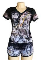 Conjunto Feminino de Quebrada Moto Só Grau e Corte Favela Conjunto Feminino de Quebrada Moto Só Grau e Corte Favela