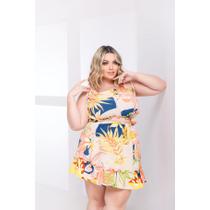Conjunto Feminino de Saia Babado Mais Cropped Plus Size