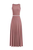 Conjunto Feminino de Saia Longa e Top PRETTYGARDEN Rosa Antigo P Conjunto Feminino de Saia Longa e Top PRETTYGARDEN Rosa Antigo P
