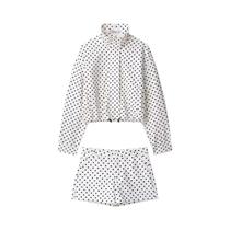 Conjunto Feminino De Shorts De Cintura Alta Com Poás E Jaqueta Bomber Com Cordão Primavera 2026 - 2 - Klkxmyt