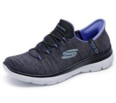 Conjunto feminino de tênis Skechers Sport Summits-Everyday, preto/roxo Conjunto feminino de tênis Skechers Sport Summits-Everyday, preto/roxo
