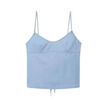 Conjunto Feminino De Verão 2 Peças Casual: Calça Estilo Cowboy E Top Moderno Sem Costas Conjunto Feminino De Verão 2 Peças Casual: Calça Estilo Cowboy E Top Moderno Sem Costas