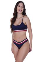 Conjunto Feminino Elástico Calcinha Fio Dental Lingerie sem Bojo Clarice