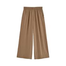 Conjunto Feminino Elegante De 2 Peças: Camisa Sólida Com Zíper E Calça Vintage De Cintura Alta -