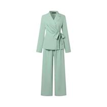 Conjunto Feminino Elegante De Blazer E Calça Para Escritório, Com Cintura Ajustável, 2 Peças, Conjunto Feminino Elegante De Blazer E Calça Para Escritório, Com Cintura Ajustável, 2 Peças,