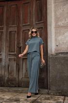 Conjunto Feminino Em Alfaiataria Calça E Blusa Diana Conjunto Feminino Em Alfaiataria Calça E Blusa Diana