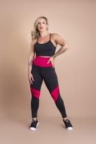 Conjunto Feminino Fitness Academia Calça Legging Cintura Alta Esportiva E Top Cropped Alcinha F7 NEW STYLE