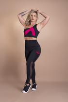 Conjunto Feminino Fitness Calça Legging Cintura Alta Com Bolso E Top Cropped Faixa Ombro Academia F7 NEW STYLE Conjunto Feminino Fitness Calça Legging Cintura Alta Com Bolso E Top Cropped Faixa Ombro Academia F7 NEW STYLE