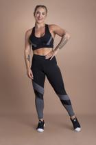 Conjunto Feminino Fitness Calça Legging Cintura Alta E Top Nadador Tela Frontal Detalhe Academia Treino F7 NEW STYLE Conjunto Feminino Fitness Calça Legging Cintura Alta E Top Nadador Tela Frontal Detalhe Academia Treino F7 NEW STYLE