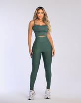 Conjunto Feminino Fitness Calça Legging De Academia Cós Alto Top Bojo Removível Zero Transparência Conjunto Feminino Fitness Calça Legging De Academia Cós Alto Top Bojo Removível Zero Transparência